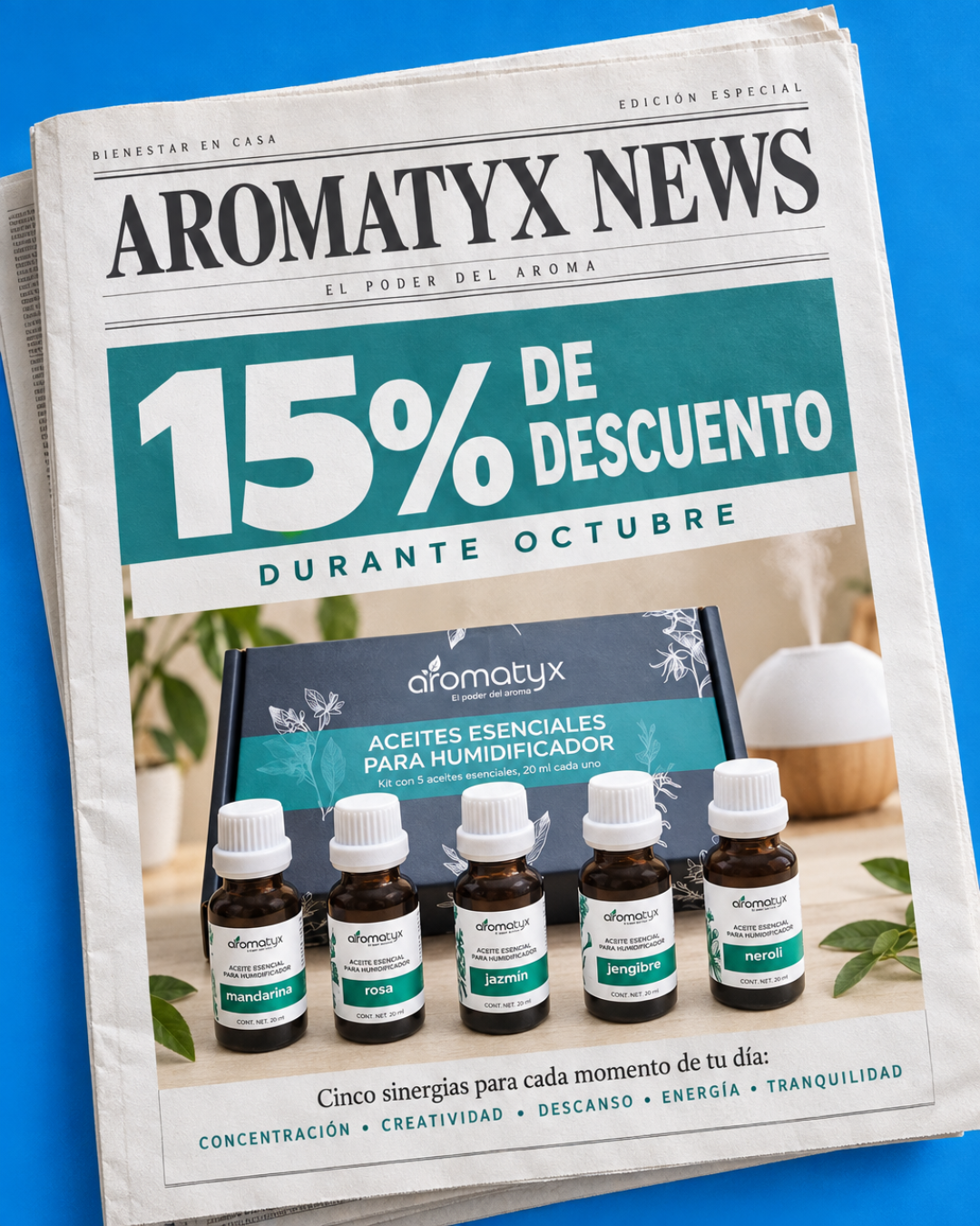 aceite-esencia-humidificador-difusor-combinación-sinergia-concentración-creatividad-descanso-energía-tranquilidad-relajación-hogar-aroma-aromaterapia-regalo-promocion

