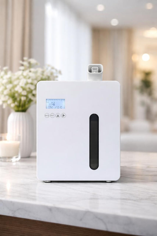 Difusor de aromas Aluminium Pro, alcance hasta 400 m3, salida de aire con mayor potencia.