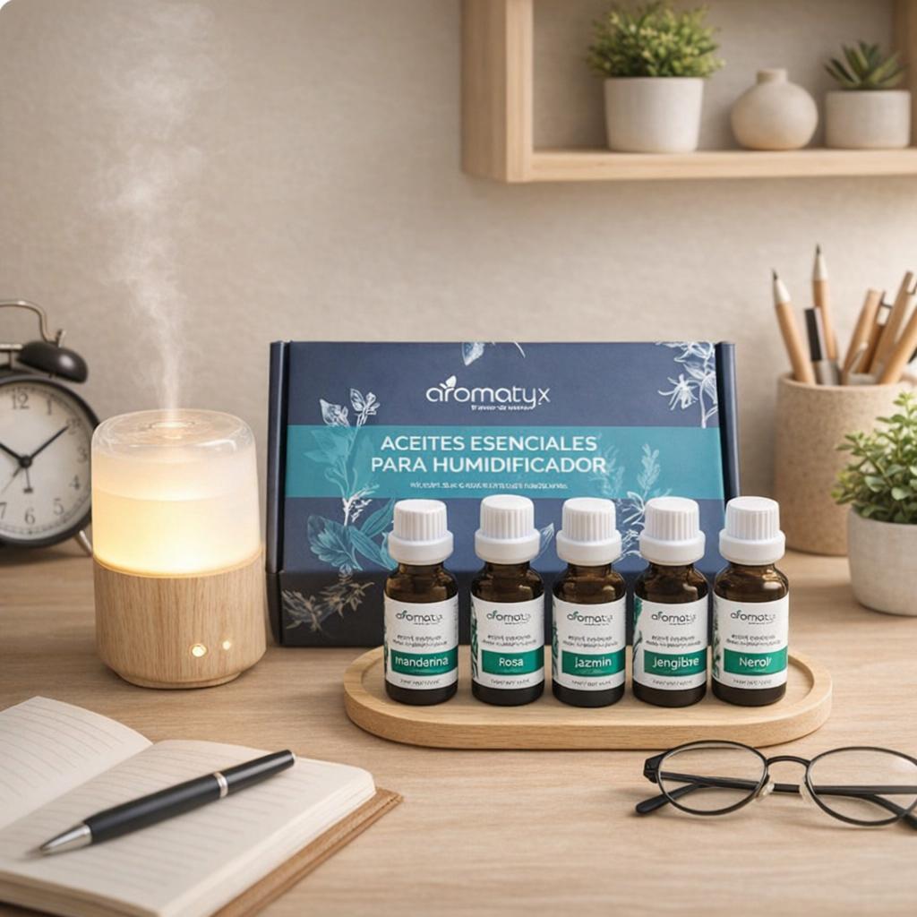 Kit de 5 aceites esenciales para humidificador.