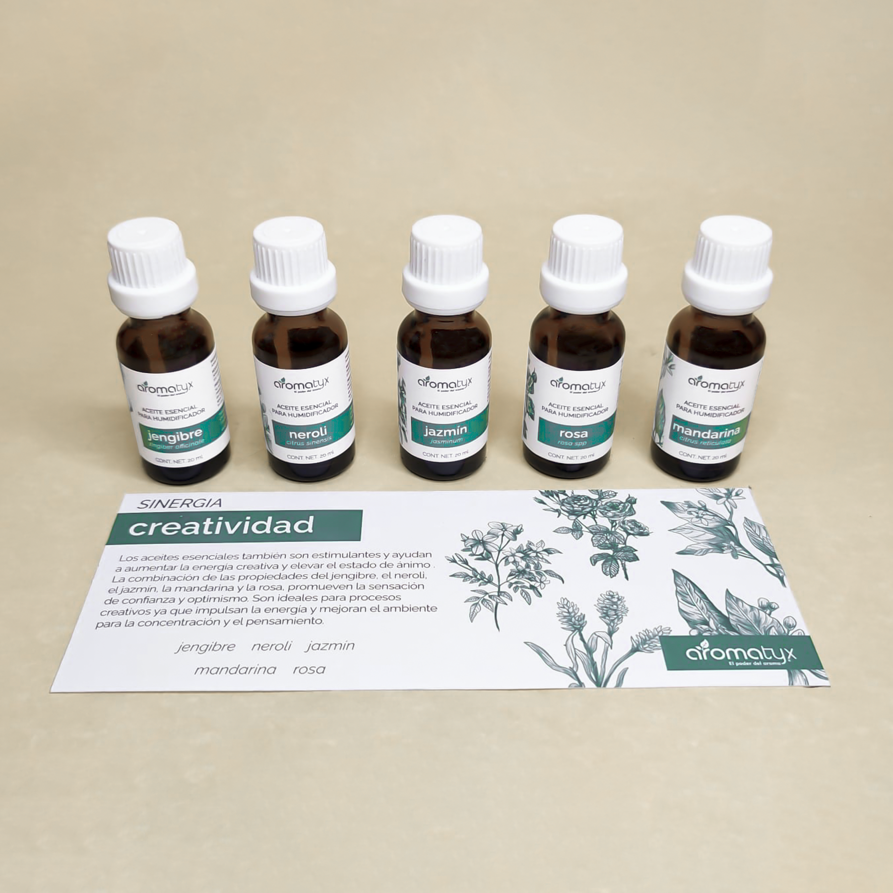 aceite-esencia-humidificador-difusor-combinación-sinergia-concentración-creatividad-descanso-energía-tranquilidad-relajación-hogar